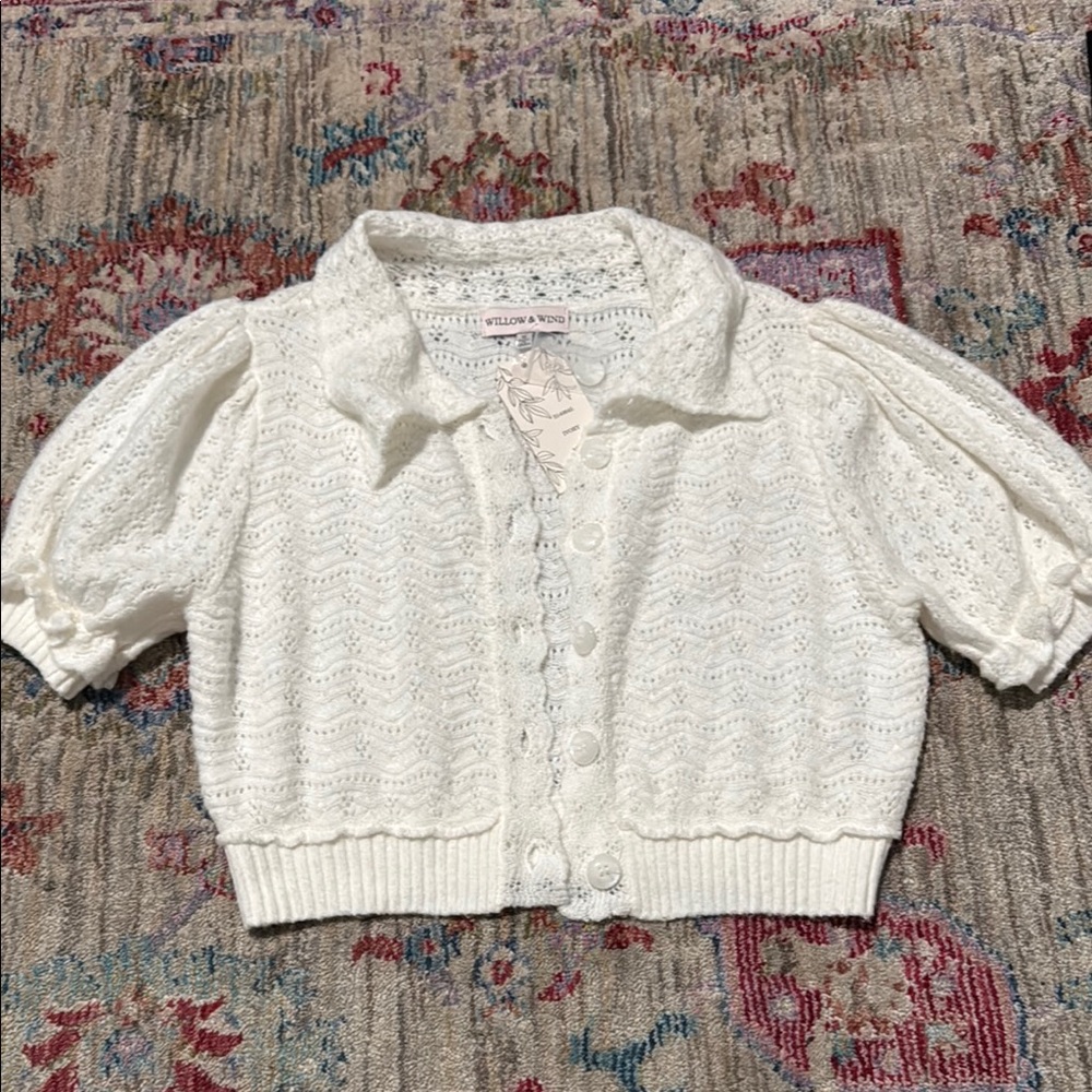 White Cardigan Sweater
